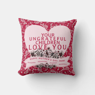 Coussin Gothique moderne Enfants ingrats Fête des mères Ph