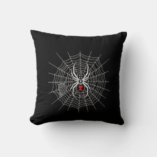 Coussin Gothique Veuve Noire Araignée Cœur Toile Vintage E