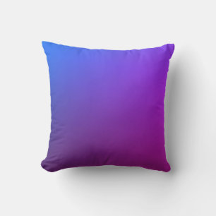 Coussin Gradient bleu et violet personnalisable