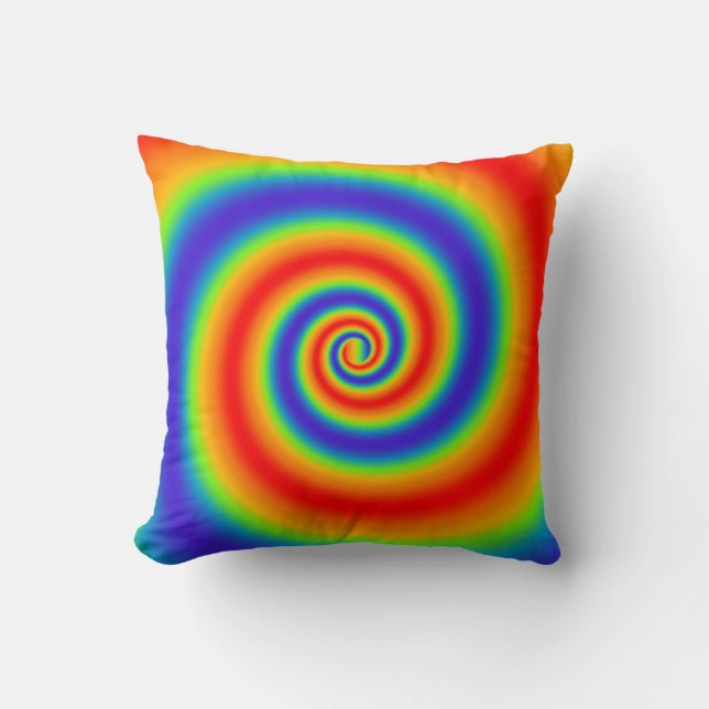 Coussin Gradient du Colorful Spiral Effect (Recto)