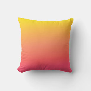 Coussin Gradient jaune et rose