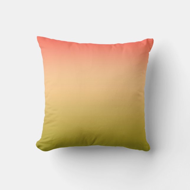 Coussin Gradient ombre corail blush chaux beige doux flou (Recto)