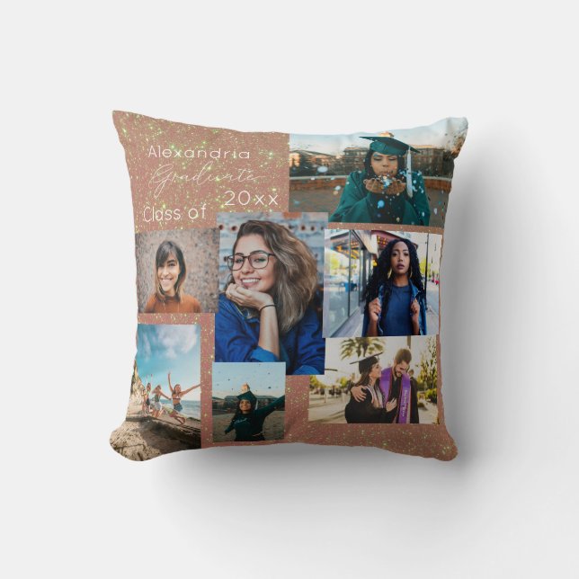 Coussin Graduate Classe de photo Collage Parties scintilla (Recto)