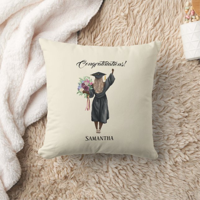 Coussin Graduation de l'aquarelle personnalisée (7) (Couverture)