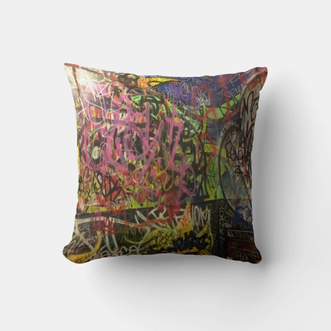 Coussin Graffiti coloré (Recto)