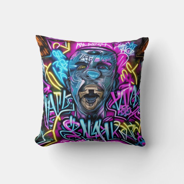 Coussin Graffiti Street Art : Agir et résister (Recto)