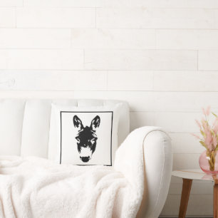 Coussin Graffiti Style Donkey ou Mule Street Art Dessin