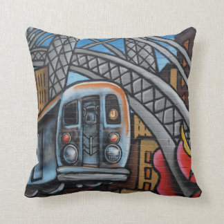 Coussin Graffiti urbain dans le métro