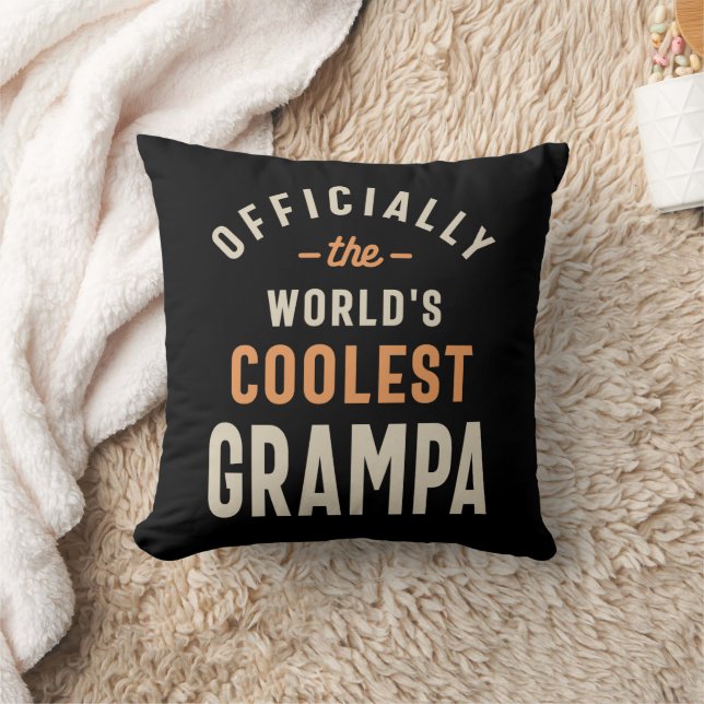 Coussin Grampa le plus froid : Certifié Awesome (Couverture)