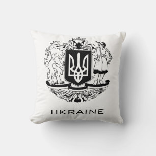 Coussin Grand blason de l'Ukraine monochrome Beaux-Arts