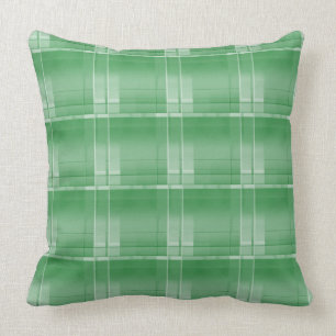 Coussin Grand carreau vert 20" de plaid x 20"