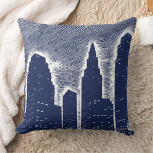 Coussin Grand City Night Lights cityscape skyline