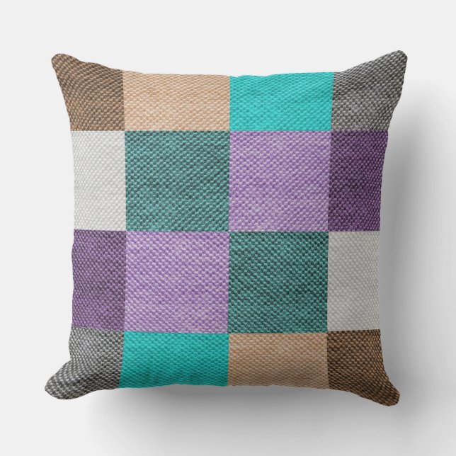 Coussin Grand décoratif moderne de turquoise turquoise (Recto)