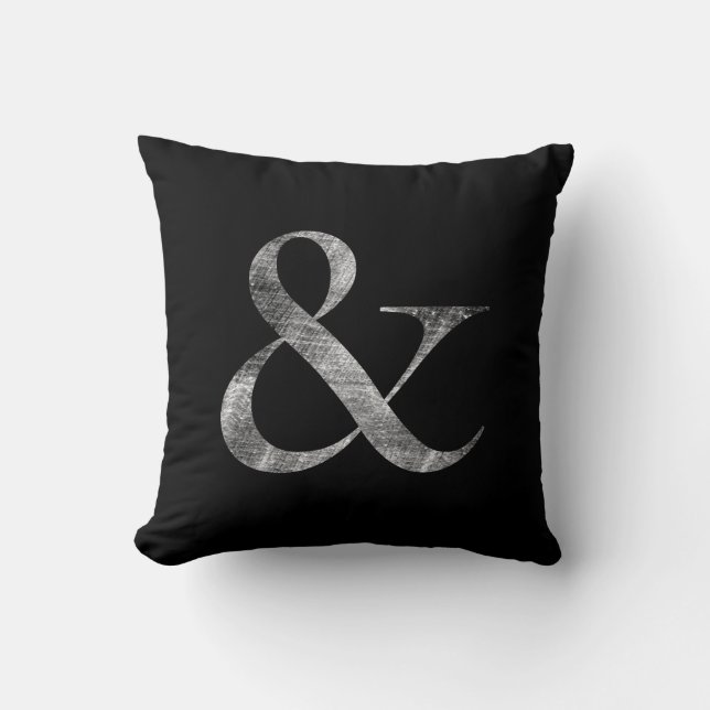 Coussin Grand grain blanc moyen d'impression typographique (Recto)