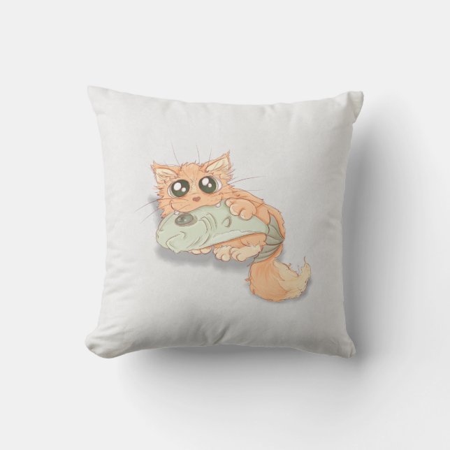 Coussin Grand Kitty observé avec une illustration de (Recto)