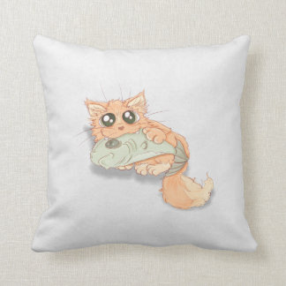 Coussin Grand Kitty observé avec une illustration de