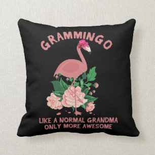 Coussin Grand-mère Flamant rose comme une grand-mère nor
