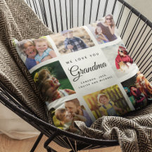 Grand-mère moderne chic garde famille photo collag