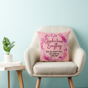 Coussin Grand-mère sait tout