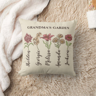 Coussin Grand-mère's Flower Garden 5 petits Nom Floral