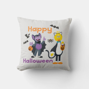 Coussin Grand oiseau et nombre   Joyeux Halloween