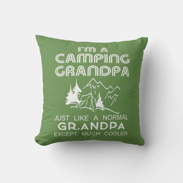Coussin Grand-papa de camping (Recto)