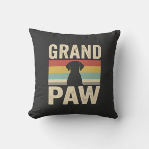 Coussin Grand Paw Chien Rétro Vintage