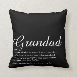 Coussin Grand-père, grand-père, jamais de script de défini