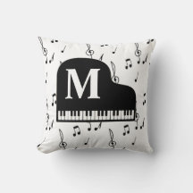 Grand Piano Music Note Monogramme Pianiste