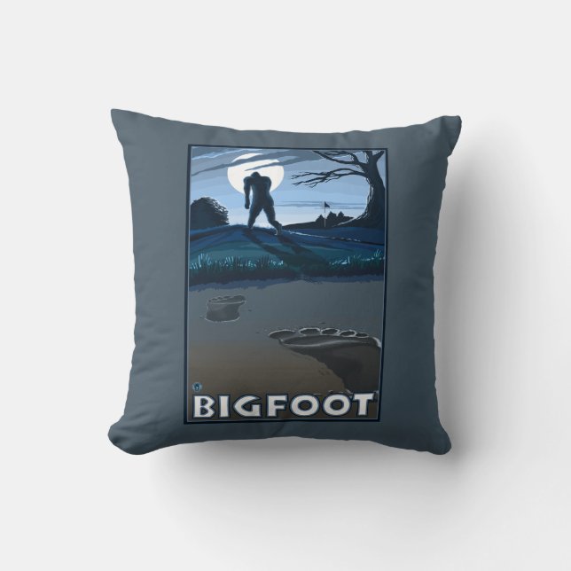 Coussin Grand pied marchant par le terrain de golf (Recto)