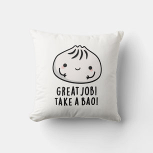 Coussin Grand Travail Prenez Un Bao Drôle Pun Dimsum