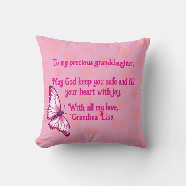 Coussin Granddaughter Prayer From Grandma (Recto)