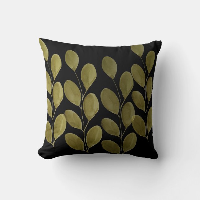 Coussin Grande aquarelle verte Carreaux en céramique Trist (Recto)