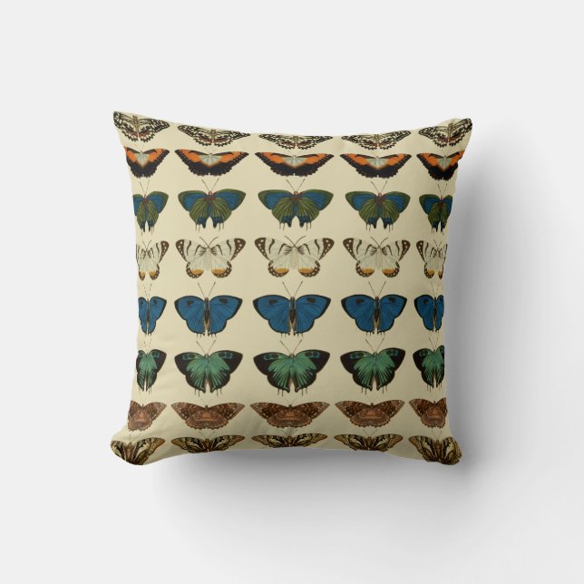 Coussin Grande collection de papillons (Recto)