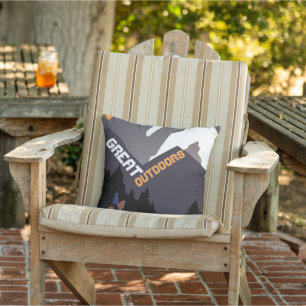 Coussin Grande Extérieur Art Publicitaire Rétro Montana