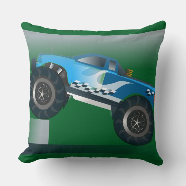 Coussin Grande Monster Truck Speedway-amoureux de la conce (Recto)