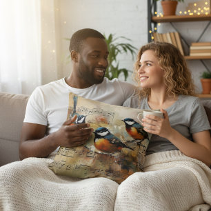 Coussin Grande souris à souris peinte sur la partiture