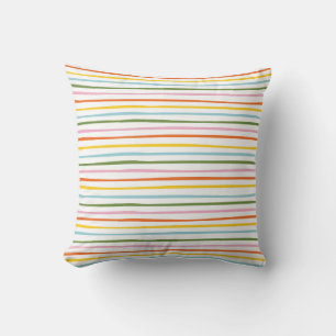 Coussin Grandes bandes ondulées colorées