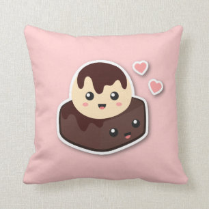 Coussin Grandes paires de glace à la vanille et de