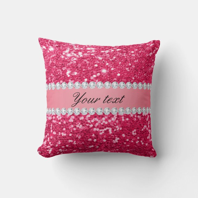 Coussin Grandes parties scintillantes de Faux de roses (Recto)