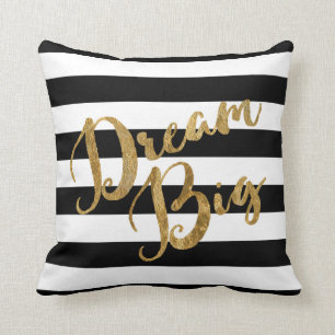 Coussin Grandes rayures rêveuses d'or