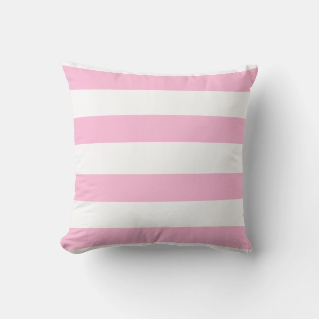Coussin Grandes Tailles Blanches Et Roses Pastel Modernes (Recto)