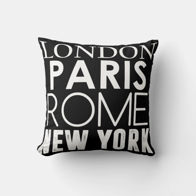 Coussin Grandes villes du monde (Recto)