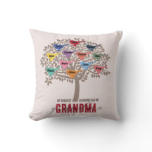 Grandma Cadeau Petits-enfants Noms Arbre 12 oiseau