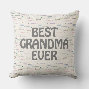 Coussin Grandma Cadeaux Grandchildren 3-4 Noms