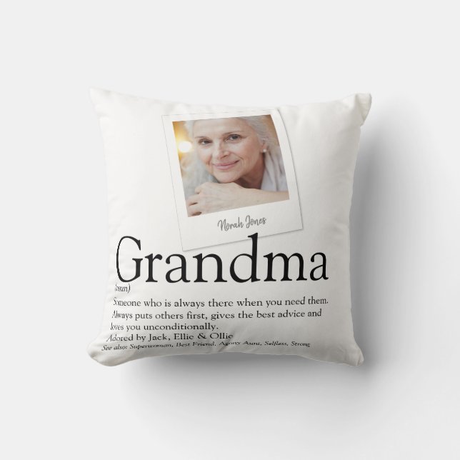 Coussin Grandma Granny Grandmother Definition Modern Photo (Recto)