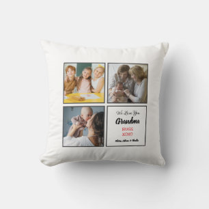 Coussin Grandma moderne 3 Photo Collage Cadeau personnalis
