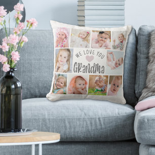 Coussin GRANDMA NOUS VOUS AIMONS 10 Photo Collage Personna