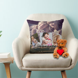 Coussin Grandma Photo Cadeau Grand-père Collage Petits-enf