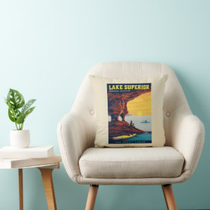 Coussin Grands Lacs Lac Supérieur